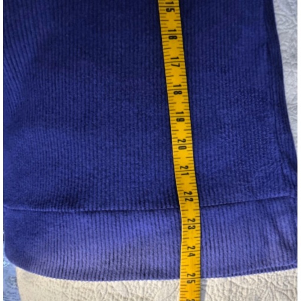 NWT Market & Spruce‎ Allison Lace Up Ribbed Brushed Knit Hoodie Navy Small - Picture 10 of 10